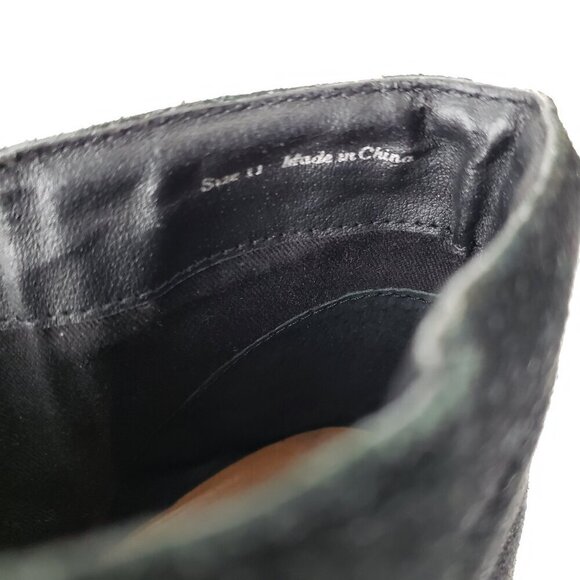 Dolce Vita Ankle Wedge Booties Black Suede Lace Up Womens Size 11 - Picture 11 of 13